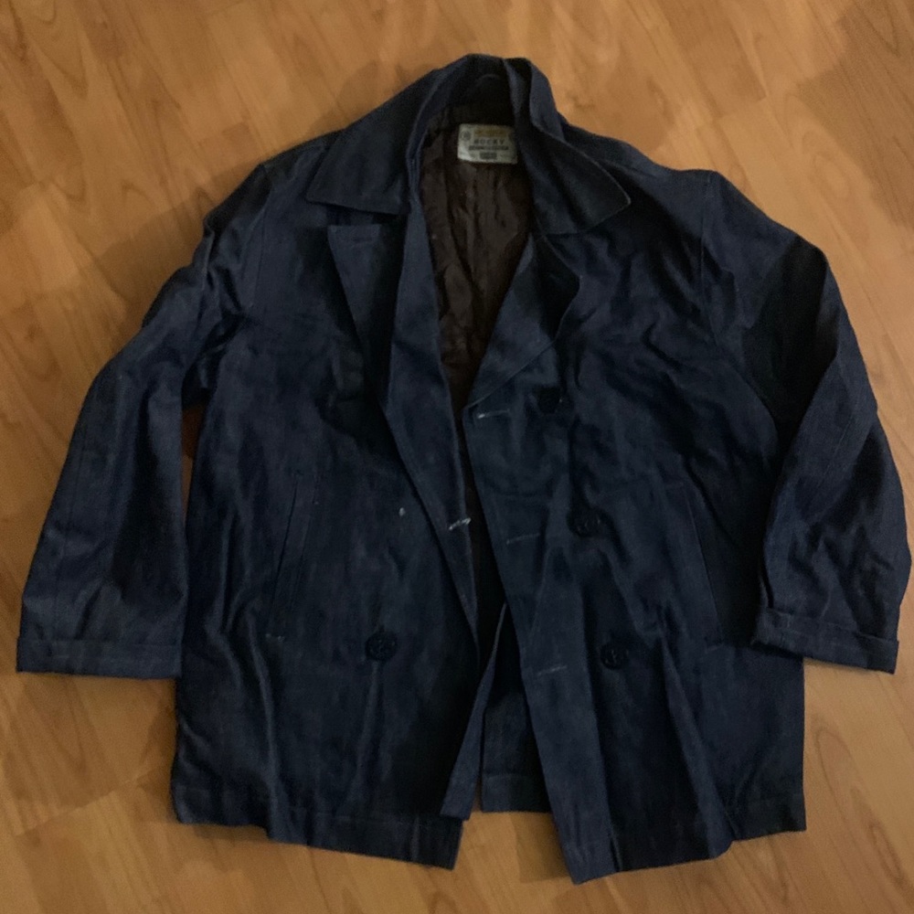 Denim peacoat